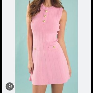 endless rose Shank Button Knit Mini Dress size XS in Pink
